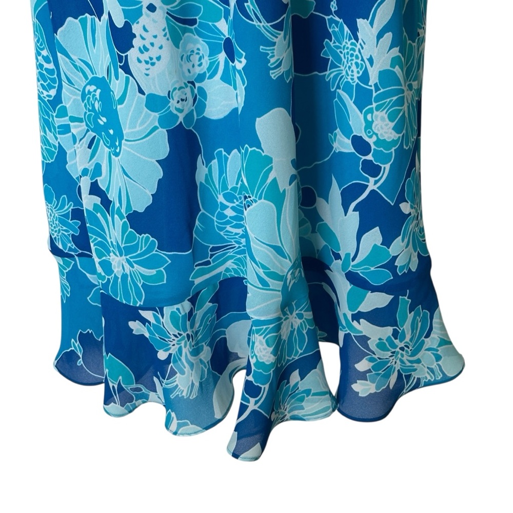 NWT Express Y2K VTG babydoll Floral Blue coquette Dress Whimsigoth - Picture 7 of 14